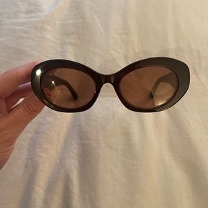 NWOT SALVATORE FERRAGAMO cat eye sunglasses w/ case